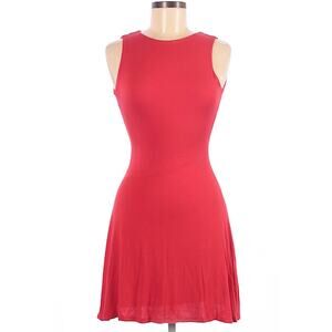 Lulus Dress Sleeveless Open Back Cutout Red Stretch Knit Women's‎ S Casual